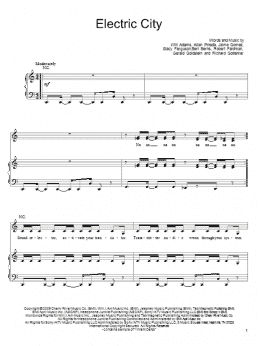 page one of Electric City (Piano, Vocal & Guitar Chords (Right-Hand Melody))