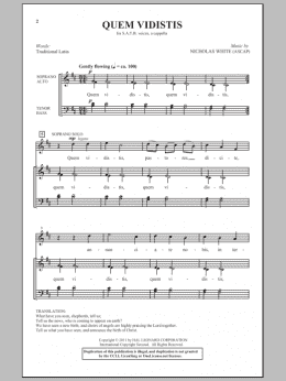 page one of Quem Vidistis (SATB Choir)