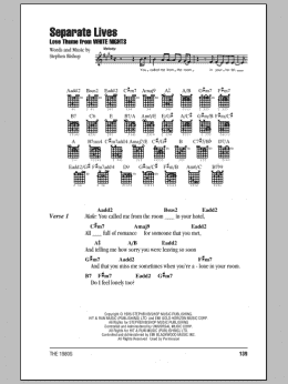 page one of Separate Lives (Guitar Chords/Lyrics)