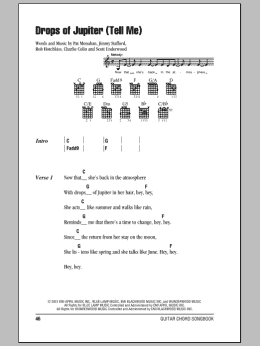 page one of Drops Of Jupiter (Tell Me) (Guitar Chords/Lyrics)