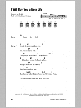page one of I Will Buy You A New Life (Guitar Chords/Lyrics)