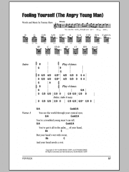 page one of Fooling Yourself (The Angry Young Man) (Guitar Chords/Lyrics)