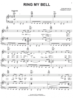 page one of Ring My Bell (Piano, Vocal & Guitar Chords (Right-Hand Melody))