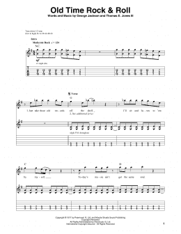 page one of Old Time Rock & Roll (Guitar Tab (Single Guitar))