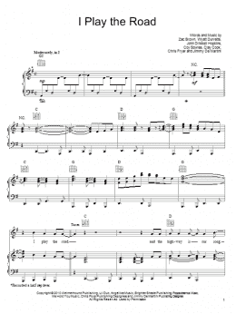 page one of I Play The Road (Piano, Vocal & Guitar Chords (Right-Hand Melody))