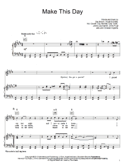 page one of Make This Day (Piano, Vocal & Guitar Chords (Right-Hand Melody))