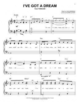 page one of I've Got A Dream (from Tangled) (Easy Piano)