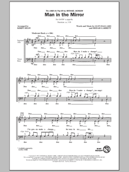 page one of Man In The Mirror (arr. Kirby Shaw) (SATB Choir)