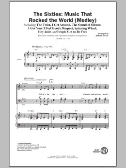page one of The Sixties: Music That Rocked The World (SATB Choir)