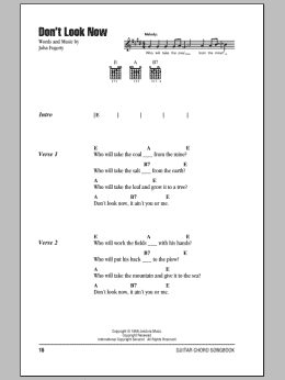page one of Don't Look Now (Guitar Chords/Lyrics)