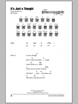 page one of It's Just A Thought (Guitar Chords/Lyrics)