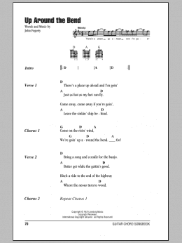 page one of Up Around The Bend (Guitar Chords/Lyrics)