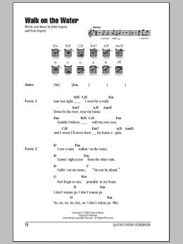page one of Walk On The Water (Guitar Chords/Lyrics)