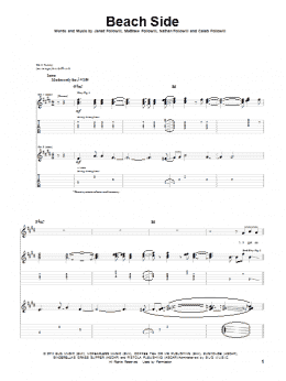 page one of Beach Side (Guitar Tab)