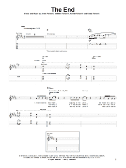 page one of The End (Guitar Tab)
