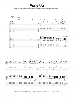 page one of Pony Up (Guitar Tab)