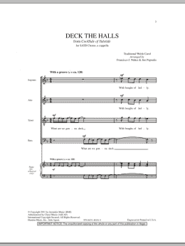 page one of Deck The Halls (SATB Choir)