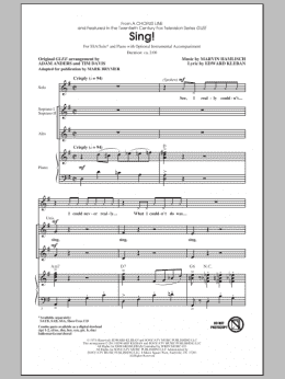 page one of Sing! (SSA Choir)