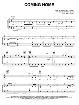 page one of Coming Home (Piano, Vocal & Guitar Chords (Right-Hand Melody))