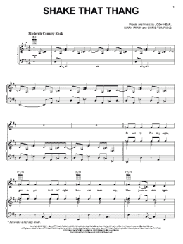 page one of Shake That Thang (Piano, Vocal & Guitar Chords (Right-Hand Melody))