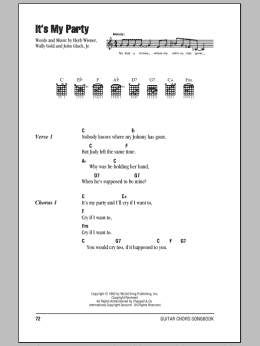 page one of It's My Party (Guitar Chords/Lyrics)