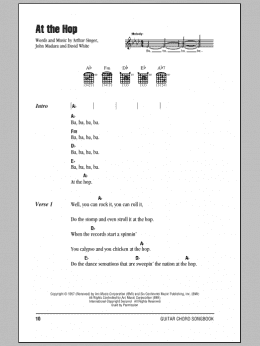 page one of At The Hop (Guitar Chords/Lyrics)