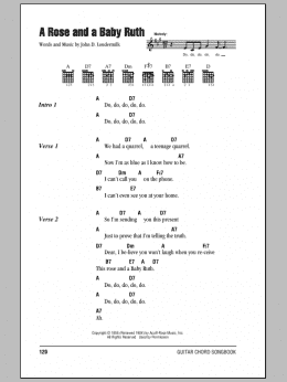 page one of A Rose And A Baby Ruth (Guitar Chords/Lyrics)