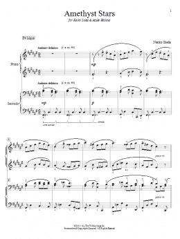page one of Amethyst Stars (Piano Duet)
