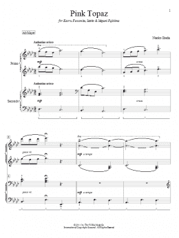 page one of Pink Topaz (Piano Duet)