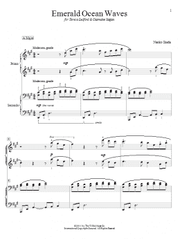 page one of Emerald Ocean Waves (Piano Duet)