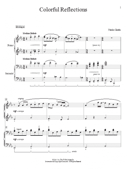 page one of Colorful Reflections (Piano Duet)