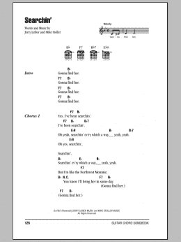 page one of Searchin' (Guitar Chords/Lyrics)