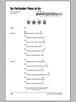 page one of No Particular Place To Go (Guitar Chords/Lyrics)