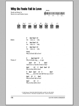 page one of Why Do Fools Fall In Love (Guitar Chords/Lyrics)