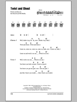page one of Twist And Shout (Guitar Chords/Lyrics)