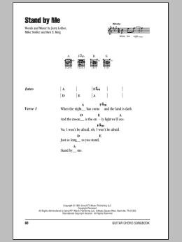 page one of Stand By Me (Guitar Chords/Lyrics)