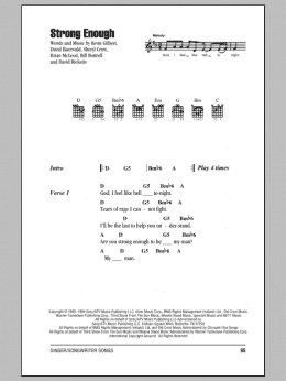 page one of Strong Enough (Guitar Chords/Lyrics)