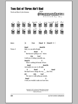 page one of Two Out Of Three Ain't Bad (Guitar Chords/Lyrics)