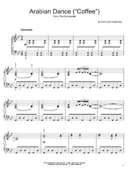 page one of Arabian Dance (Coffee) (from The Nutcracker) (Easy Piano)
