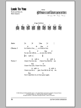 page one of Look To You (Guitar Chords/Lyrics)
