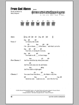 page one of From God Above (Guitar Chords/Lyrics)