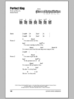 page one of Perfect King (Guitar Chords/Lyrics)