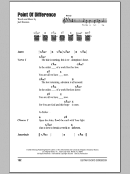 page one of Point Of Difference (Guitar Chords/Lyrics)