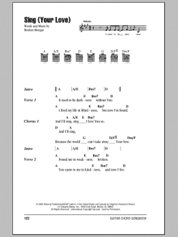 page one of Sing (Your Love) (Guitar Chords/Lyrics)