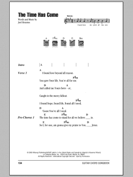 page one of The Time Has Come (Guitar Chords/Lyrics)