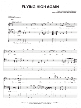 page one of Flying High Again (Easy Guitar)