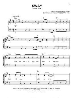 page one of Sway (Quien Sera) (Easy Piano)