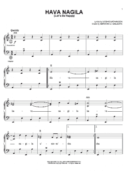 page one of Hava Nagila (Let's Be Happy) (Accordion)