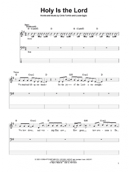 page one of Holy Is The Lord (Bass Guitar Tab)
