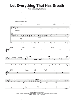 page one of Let Everything That Has Breath (Bass Guitar Tab)